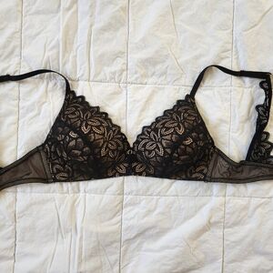 Black Lace Bra